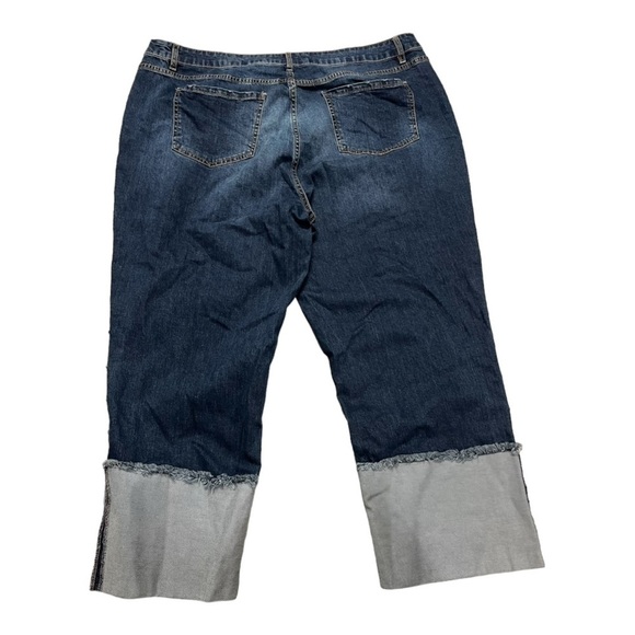 Rachel Roy High Rise Studded Denim Capri Woman’s Size 22W - Picture 2 of 14